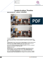 Premio Nazionale di cultura Frontino Montefeltro: ecco i vincitori - Vivere Urbino.it, 8 agosto 2022