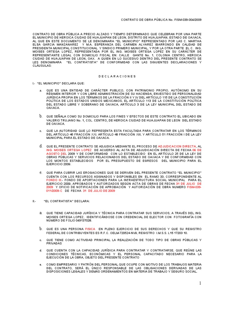 Modelo de Contrato de Obra a Precio Alzado_adj Dir