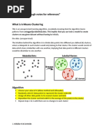 "These Are Just Rough Notes For References" What Is K-Means Clustering