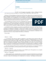 Otras Disposiciones: Departamento de Igualdad, Justicia Y Políticas Sociales