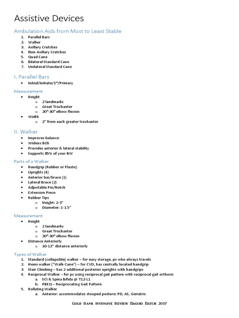 Assistive Devices for Mobility Aids | PDF | Foot | Human Anatomy