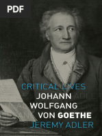 Critical Lives - Johann Wolfgang Von Goethe - Reaktion Books (2020 ...