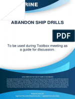 Abandon Ship Drills: To Be Used During Toolbox Meeting As A Guide For Discussion