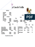 Menu Bebidas 2019