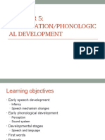 Early Speech Development and Phonological Stages