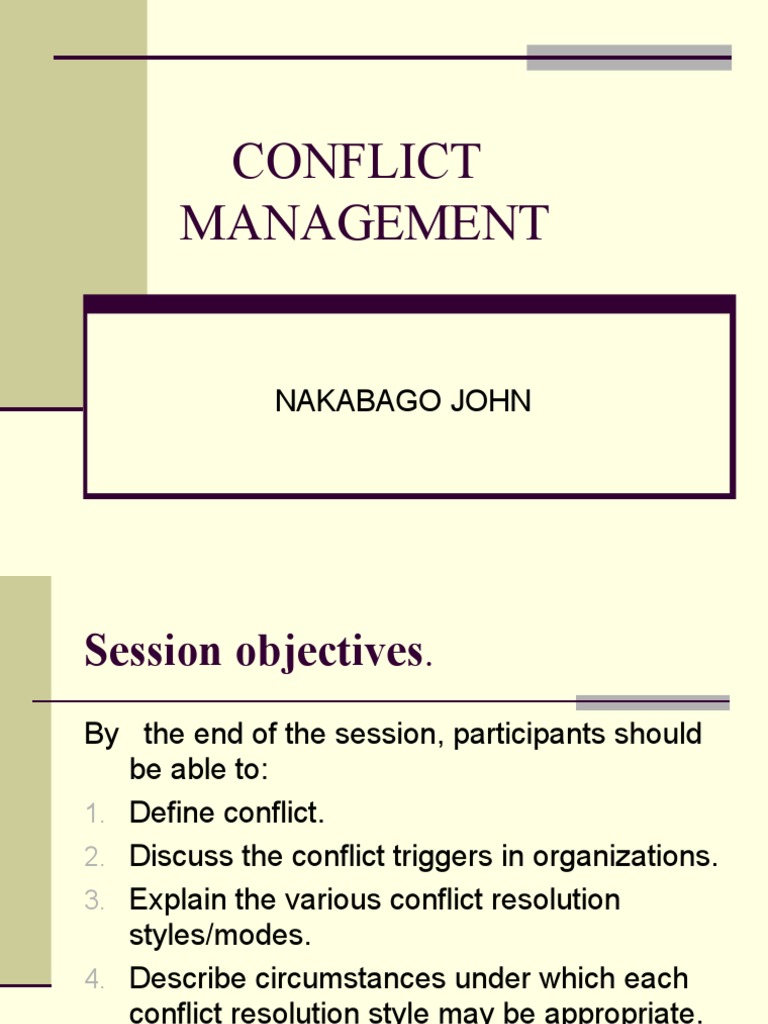 Conflict Management Strategies Explained | PDF | Conflict Resolution ...