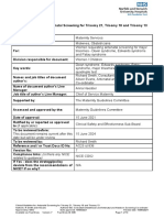 Antenatal Screening For Trisomy 21 Trisomy 18 and Trisomy 13 Trust Guideline For - AO25 v7