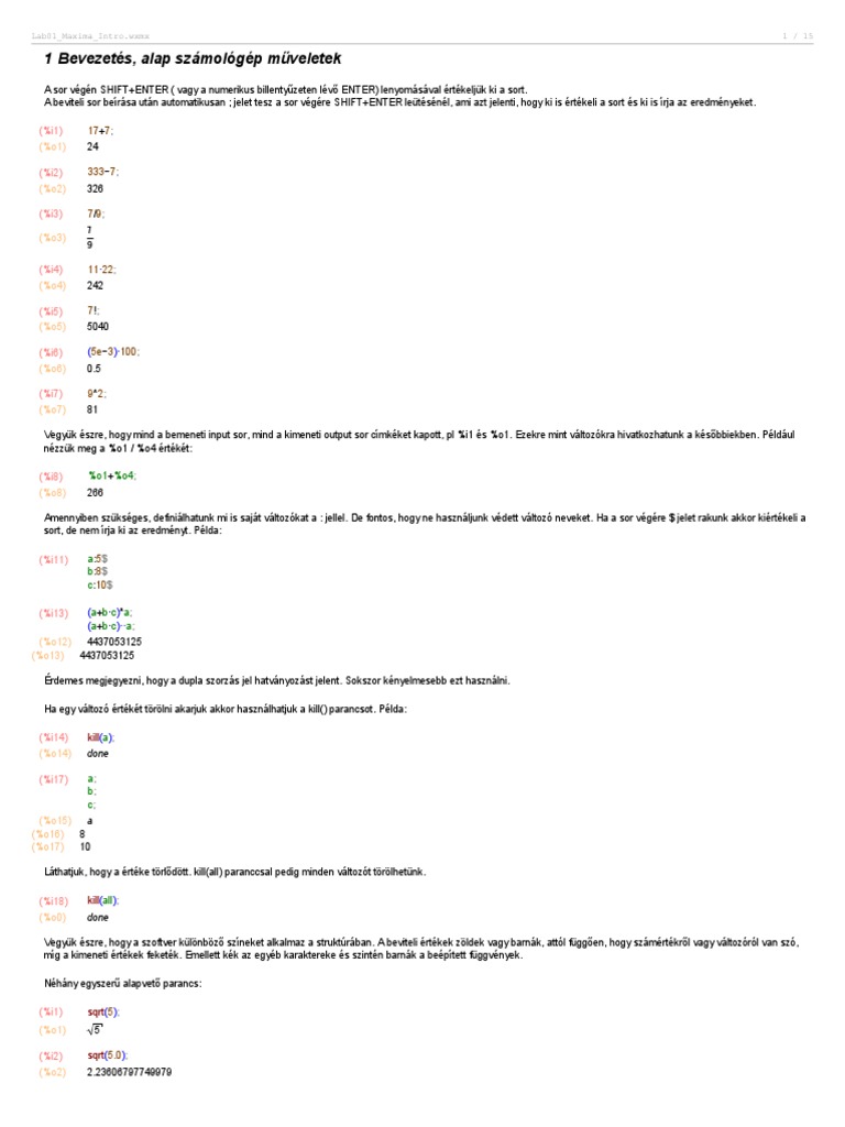 Maxima | PDF