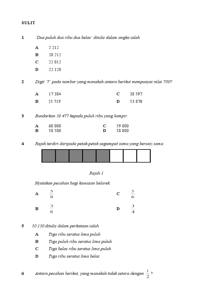 Bank Solan Mate Tahun 4 PDF