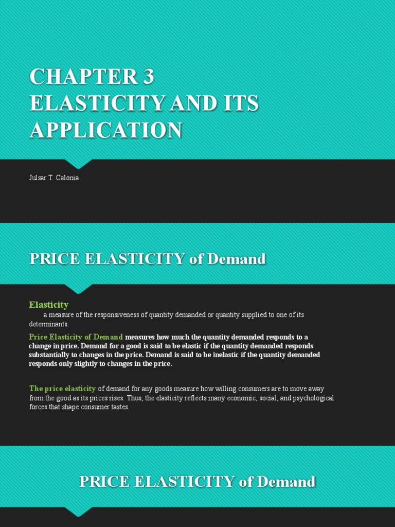 Basic Econ Chapter 3 | PDF | Price Elasticity Of Demand | Elasticity ...