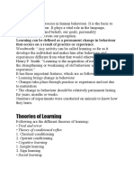 Key Learning Theories and Methods