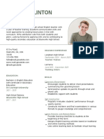 White and Green Clean Lines Entry Level Fresher Resume