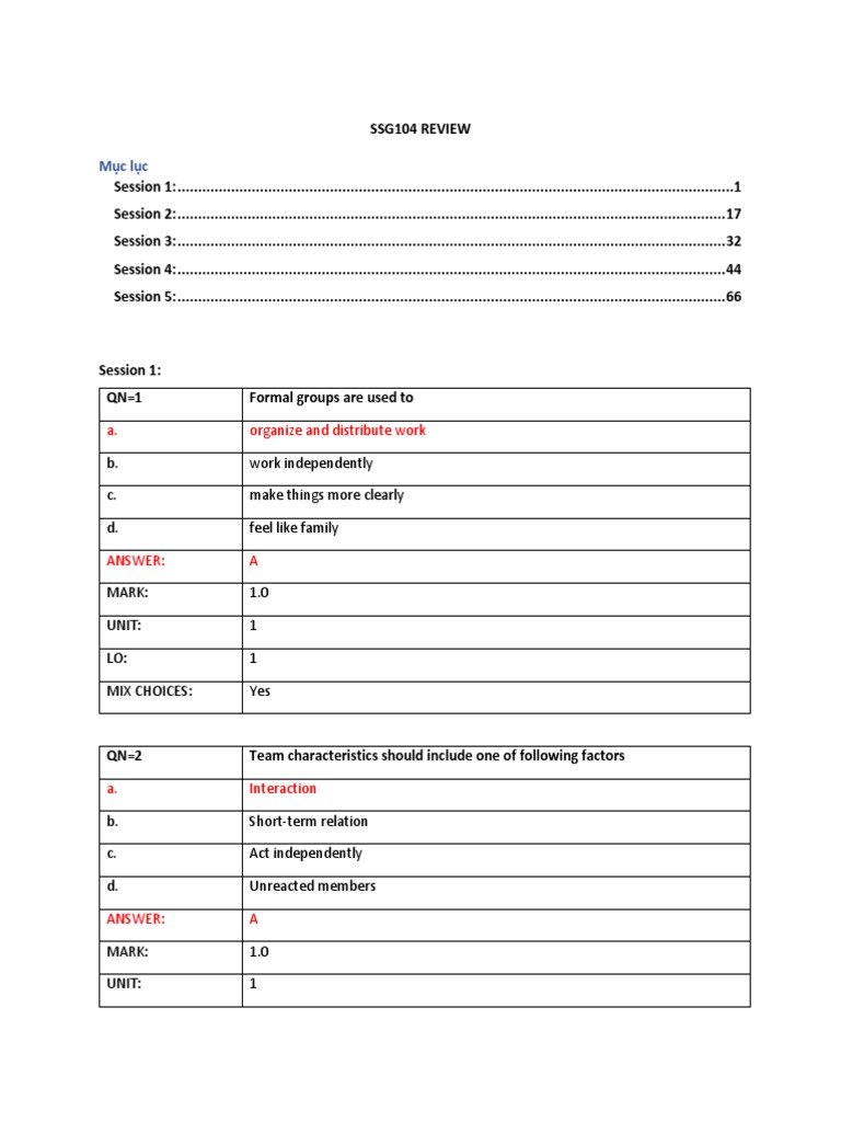 SSG104 Group Dynamics Review | PDF | Power (Social And Political) | Thought