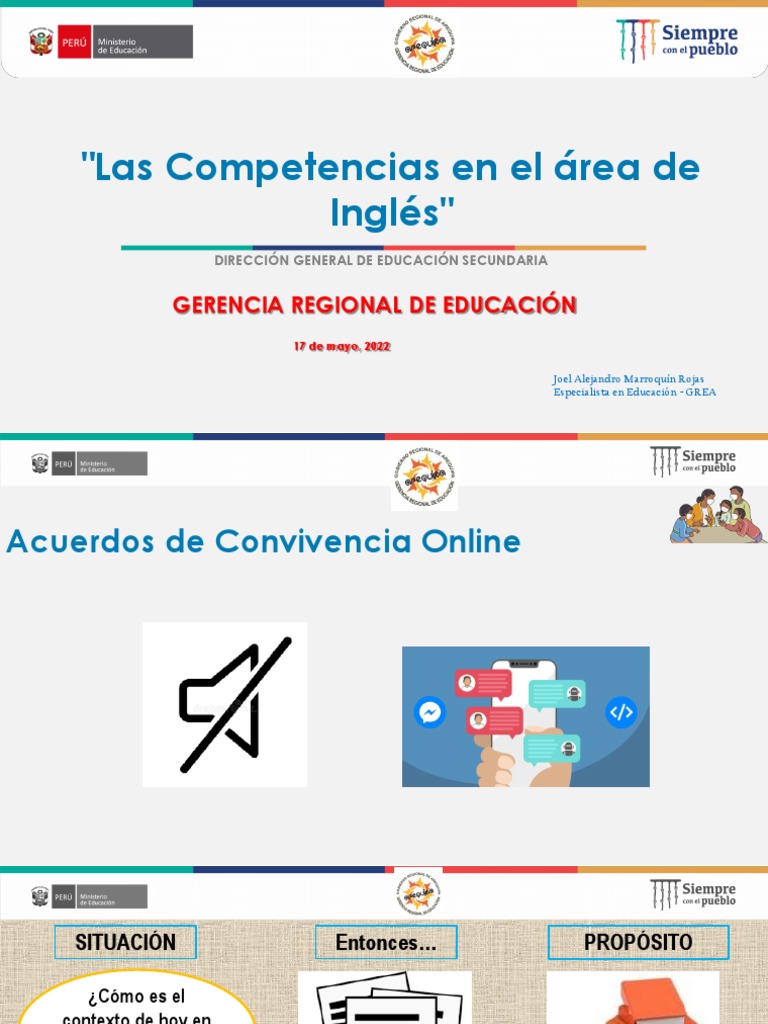 Competencias en El Area de Inglés 17 Mayo 22 | PDF | Aprendizaje | Plan ...
