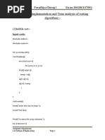 Practical-1:Implementation and Time Analysis of Sorting Algorithms