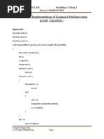 Practical-9: Implementation of Knapsack Problem Using Greedy Algorithm