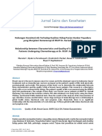 Hubungan Karakteristik Terhadap Kualitas Hidup Pasien Kanker Payudara Yang Menjalani Kemoterapi Di RSUP Dr. Kariadi Semarang