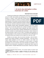 A crítica chasiniana de Lukács e a teoria das abstrações em Marx