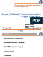Capacity Building For Transmission System