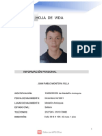 HOJA de VIDA Juan Pablo Montoya PDF