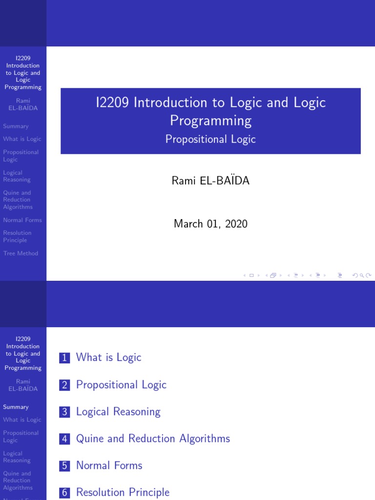 Logic and Logic Programming Overview | PDF | Logic | Interpretation (Logic)