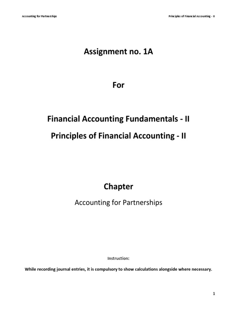 Accounting for Partnerships Guide | PDF | Debits And Credits ...
