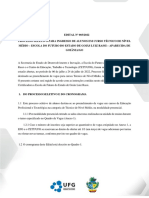 Processo seletivo técnico nível médio EFG Goiás