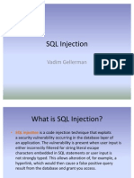 SQL Injection by Vadim Gellerman