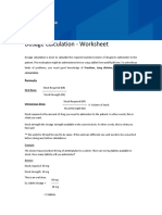 Maths For Midwifery and Nursing Dosage Calculation - Worksheet