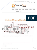 Intellectual Property Rights India Questions and Answers - Examsegg