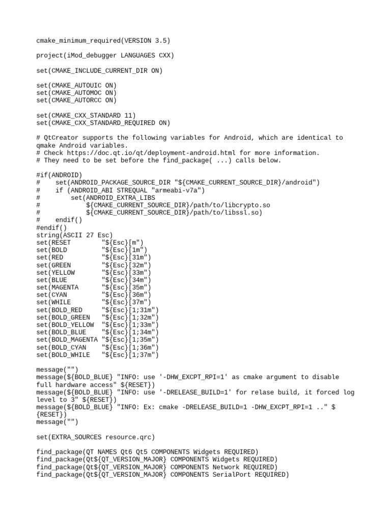 CMake Lists | PDF | System Software | Computer Engineering