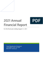 2021 Annual Financial Report: For The Fiscal Year Ending August 31, 2021