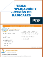 Clase No. 11 Multiplicación y División de Radicales