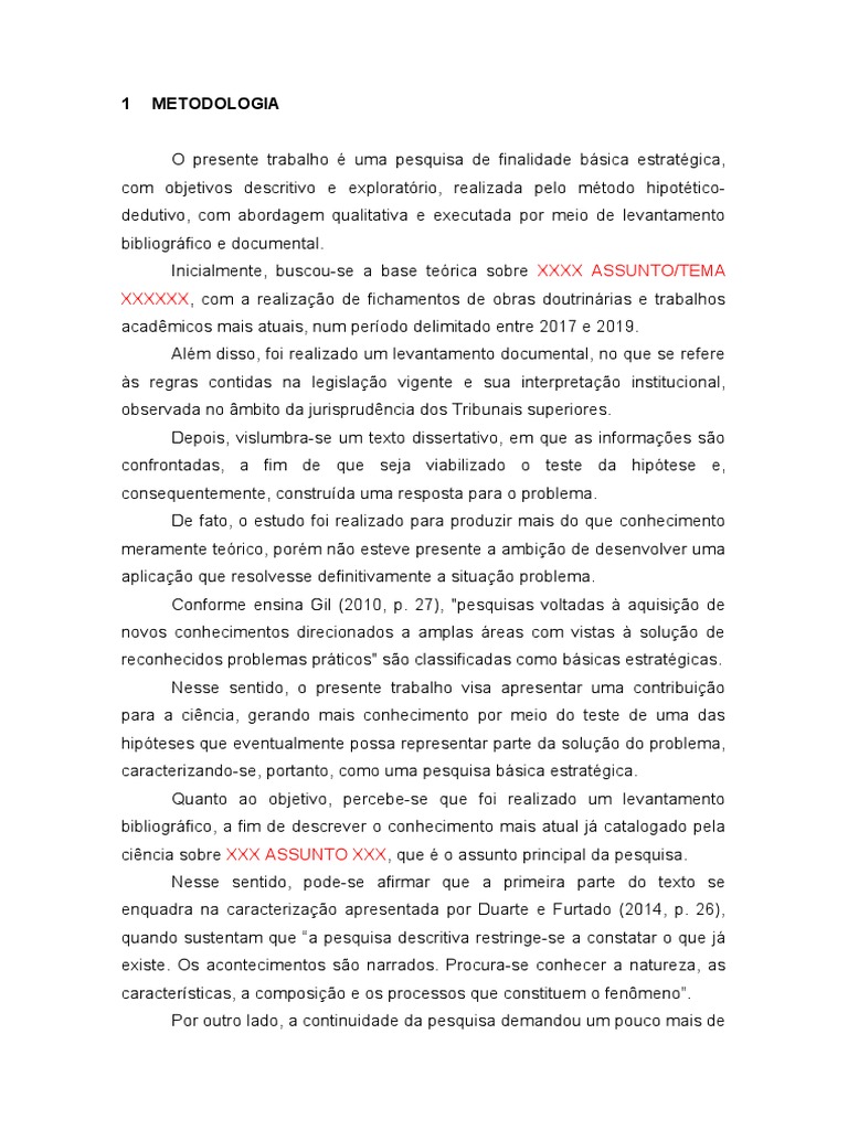 Modelo de Metodologia | PDF | Método científico | Science