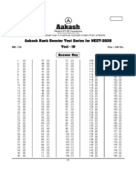 Aakash Test Series Answer Key and Solutions