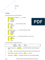 Inside Writing Level 1: Unit 1 Test: ©oxford University Press. Permission Granted To Reproduce For Classroom Use