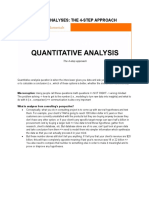 Quantitative Analyses: The 4-Step Approach