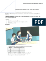 School Level Science Fair Experiments: Standard 4