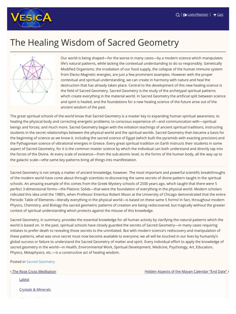 The Healing Wisdom of Sacred Geometry PDF Science Geometry