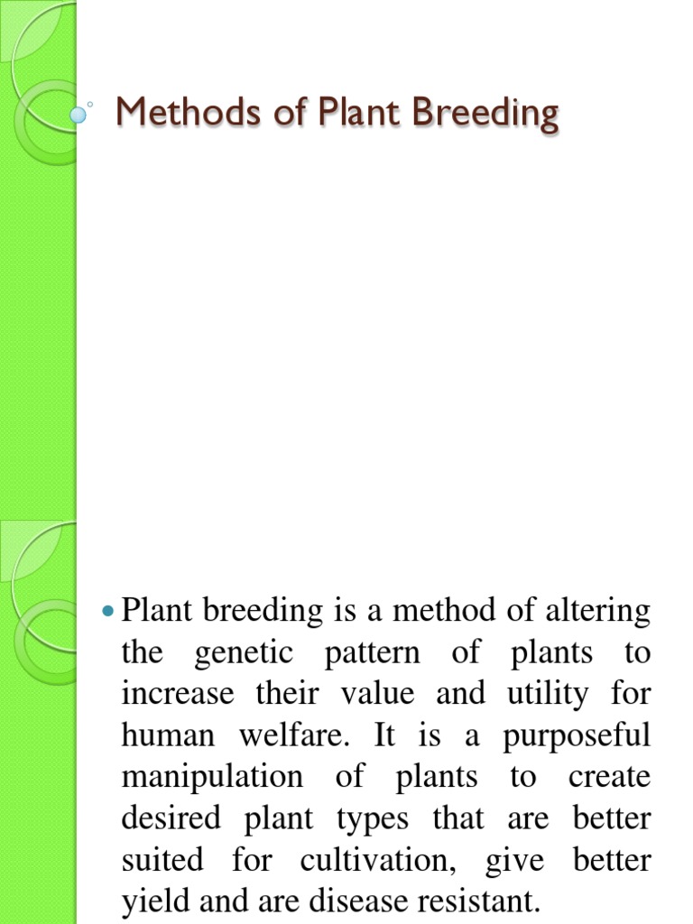 Methods of Plant Breeding PDF Plant Breeding Flowers