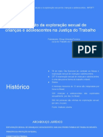 O Enfrentamento Da Exploração Sexual de Crianças e Adolescentes Na Justiça Do Trabalho - Dra. Juíza Elinay Ferreira