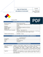 Ficha de Seguridad Bicarbonato de Sodio