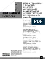 PHYTOCHEMICAL STUDY AND EVALUATION OF THE ANTIAGGREGATING EFFECT OF AQUEOUS AND ETHANOL EXTRACTS OF THE FUNGUS Amanita Muscaria