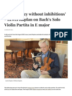 A Bright Key Without Inhibitions' - Lewis Kaplan On Bach's Solo Violin Partita in E Major - Focus - The Strad