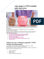 Aprenda Como Pagar o INSS Estando Desempregado Sem Erros