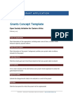 Grants Concept Template: Grant Application