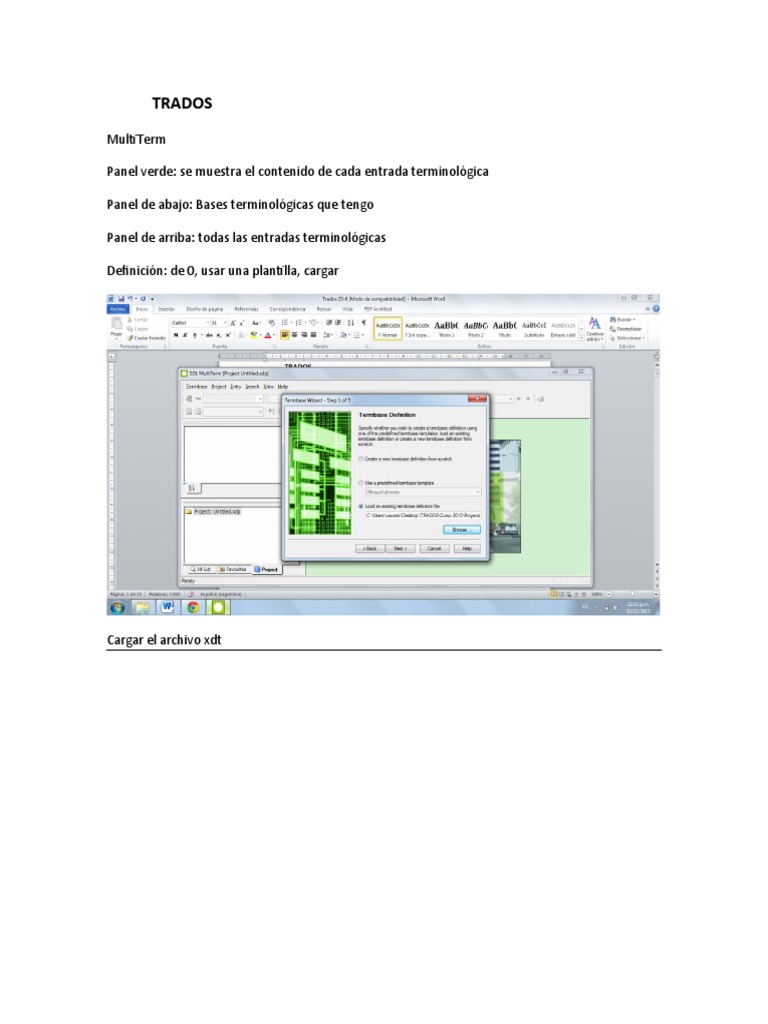 Gestión de Terminología en MultiTerm | PDF | Archivo de computadora ...