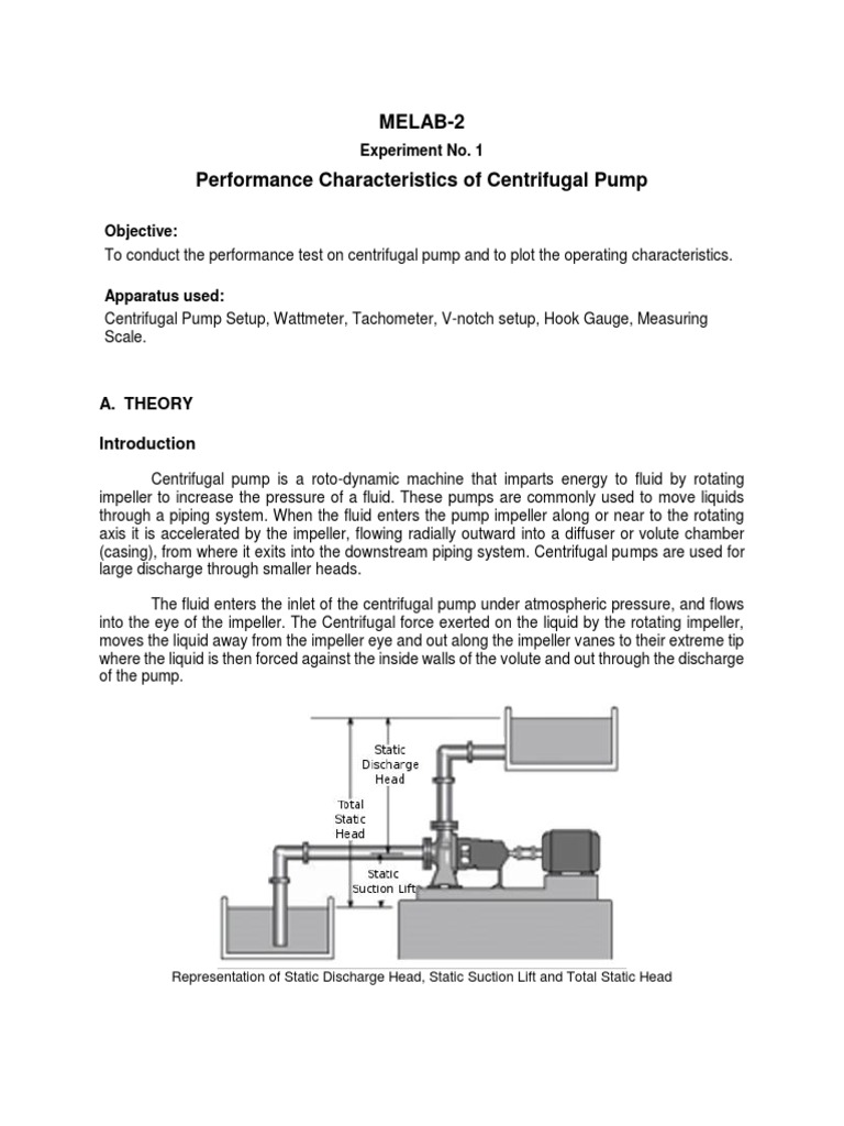 Centrifugal Pump - Theory and Procedures | PDF | Pump | Hydraulics