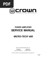 Service Manual: Micro-Tech - 600