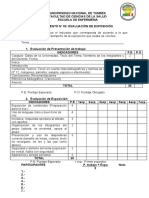 Instrumento de Evaluacion de Exposicion